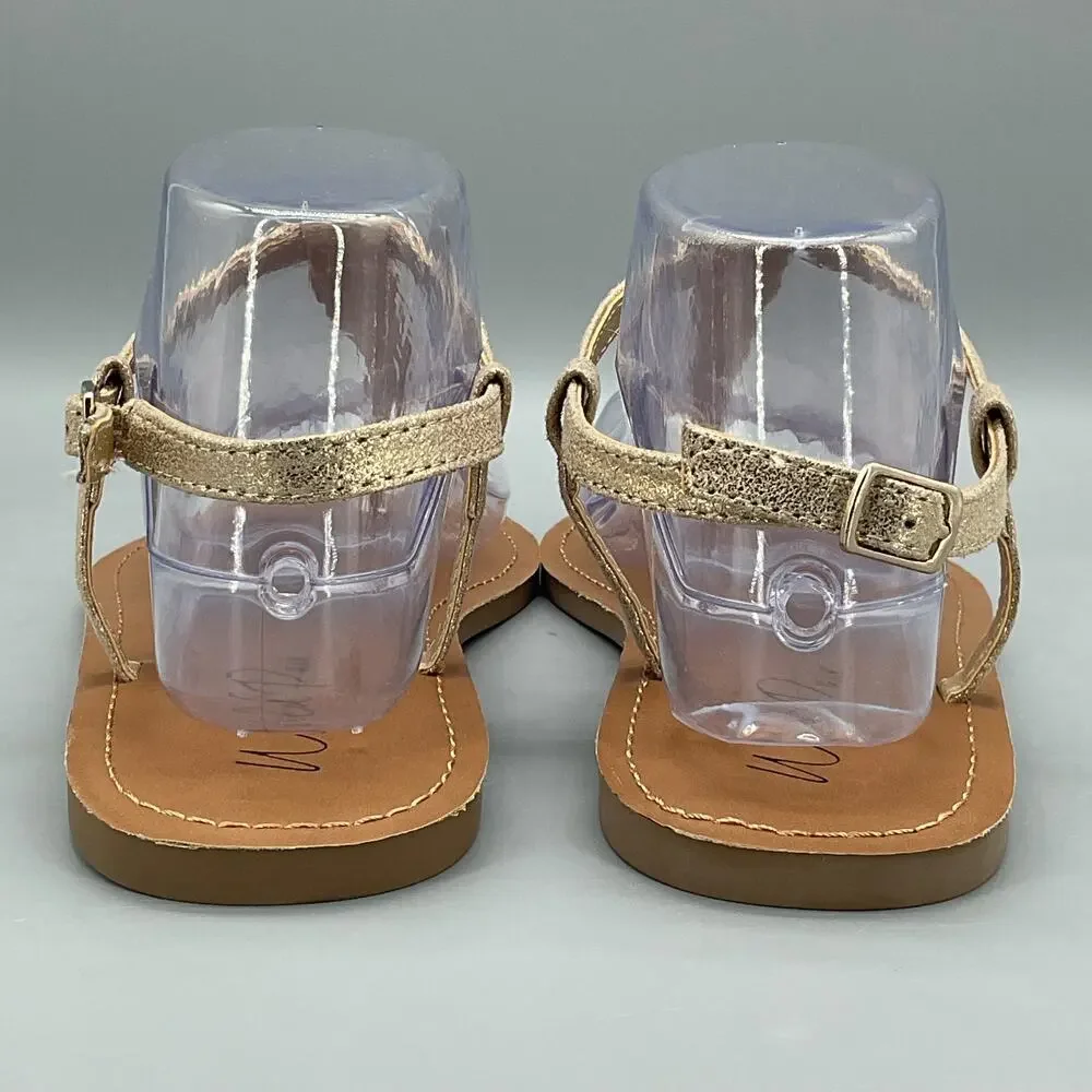NEW Wild Pair Women’s Krisleyy Thong Sandals Gold Size 6.5M